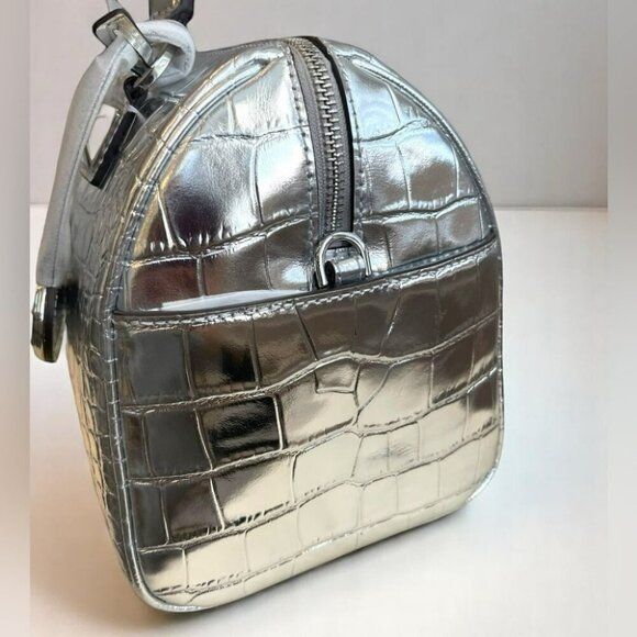 NWT Michael Kors Silver Satchel - Picture 10 of 14